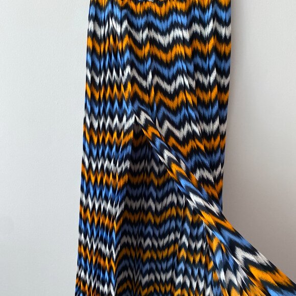 Michael Kors Maxi Skirt Striped Chevron Pleated Size XXS - Picture 2 of 5